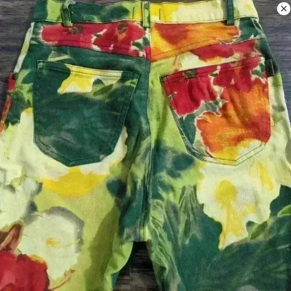 Vintage Léa Kanth Bright Floral Denim Ensemble (Rare) - Picture 6 of 15